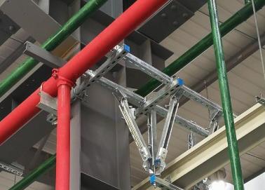 北川该抗震支架的整体式支吊架结构协调性好